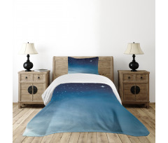 Ombre Sky Universe Cosmos Bedspread Set