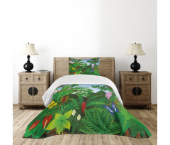 Lively Forest Trees Bedspread Set