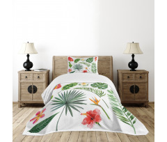 Heliconia Philodendron Bedspread Set