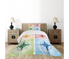 Colorful Windroses Bedspread Set