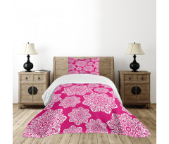 White Floral Mandala Bedspread Set