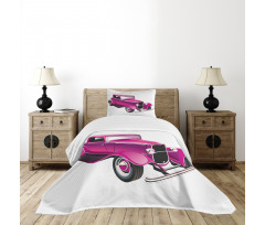 Vintage Muscle Car Bedspread Set