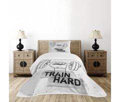 Dumbbell Hand Sketch Bedspread Set