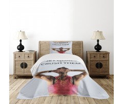Athletic Model Woman Bedspread Set