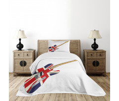 Electric Guitar Flag Bedspread Set