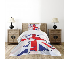 Country Map Flag Bedspread Set