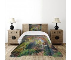 Young Wild Fox in Woodland Bedspread Set