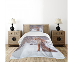 Snowy Country Furry Animal Bedspread Set