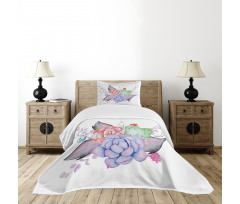 Romantic Summer Blossoms Bedspread Set