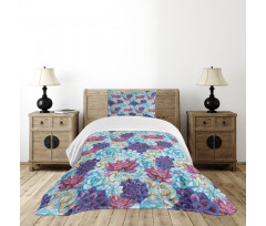 Flowers Bohemian Bedspread Set