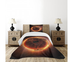 Vivid Burning Earth Heat Bedspread Set