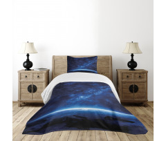 Earth View Cosmic Night Bedspread Set