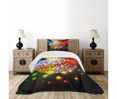 Vivid Disco Ball Bedspread Set