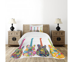 Colorful Flowers Star Bedspread Set