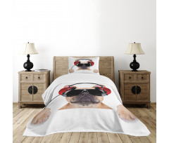 DJ Bulldog Music Bedspread Set