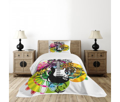 Floral Vibrant Bedspread Set