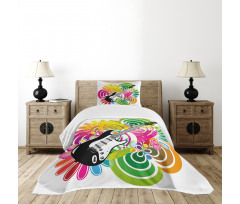 Hawaiian Colorful Bedspread Set