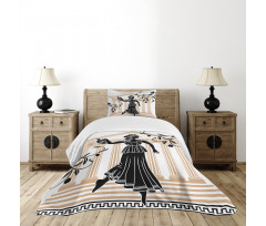 Greek Woman and Amphora Bedspread Set