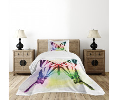Butterfly Rainbow Bedspread Set