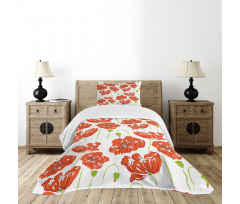 Doodle Poppies Bedspread Set