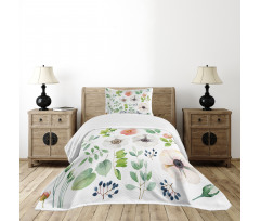 Floral Elements Bedspread Set