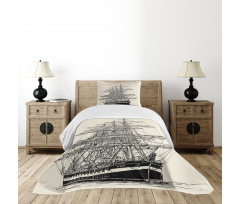 Sail Boat Vintage Bedspread Set