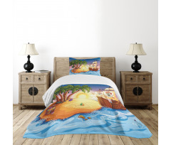 Exotic Sea Island Bedspread Set