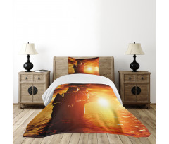 Ship Sunset Bedspread Set