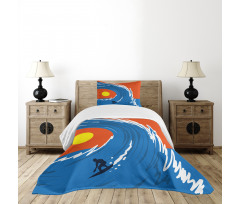 Man Giant Waves Bedspread Set