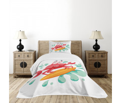 Caricature Crab Bedspread Set