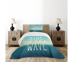 Ocean Graphic Art Bedspread Set