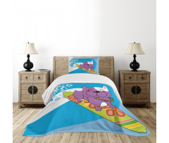 Cartoon Bulldog Bedspread Set
