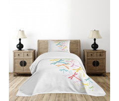 Winged Insects Bugs Bedspread Set