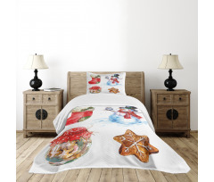 Watercolor Xmas Bedspread Set