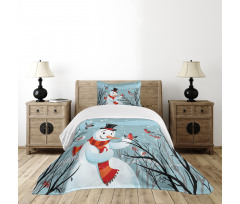 Snowy Winter Tree Bedspread Set