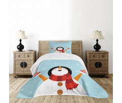 Santa Snowflakes Joy Bedspread Set