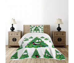 Xmas Cartoon Funny Bedspread Set