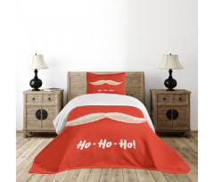 Vivid Santa Mustache Bedspread Set