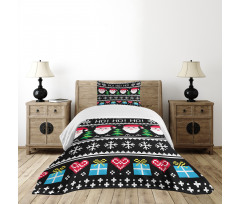 Nordic Retro Borders Bedspread Set