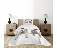 Animals Red Hats Bedspread Set