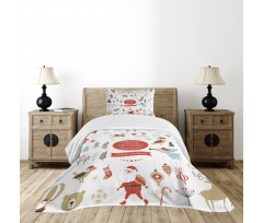 Xmas Elements Design Bedspread Set