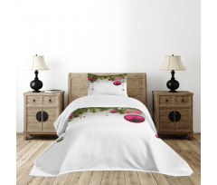 Vivid Fir Twigs Balls Bedspread Set