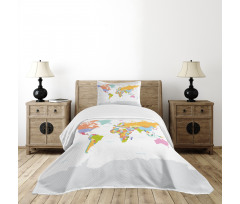 Detailed Political Colorful Bedspread Set