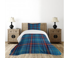 Thin Lines in Blue Bedspread Set