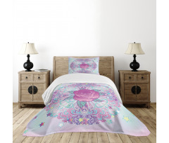 Psychedelic Rose Mandala Bedspread Set