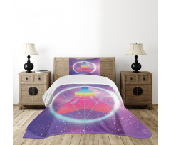 Human Meditation Galaxy Bedspread Set