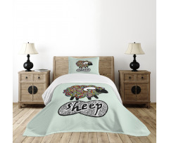 Hipster Doodle Fun Sheep Bedspread Set