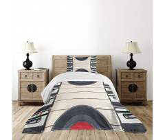 Audio Cassettes Records Bedspread Set