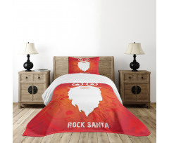 Rock Santa Claus Xmas Bedspread Set