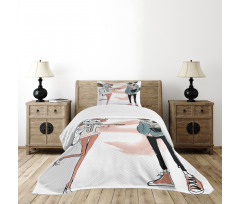 Urban Cat Dog Characters Bedspread Set